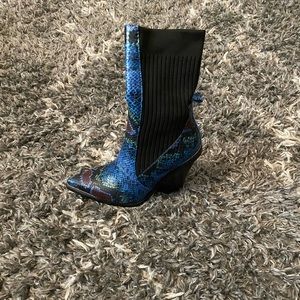 Blue Azalea Wang Ankle Boots from Dolls Kill